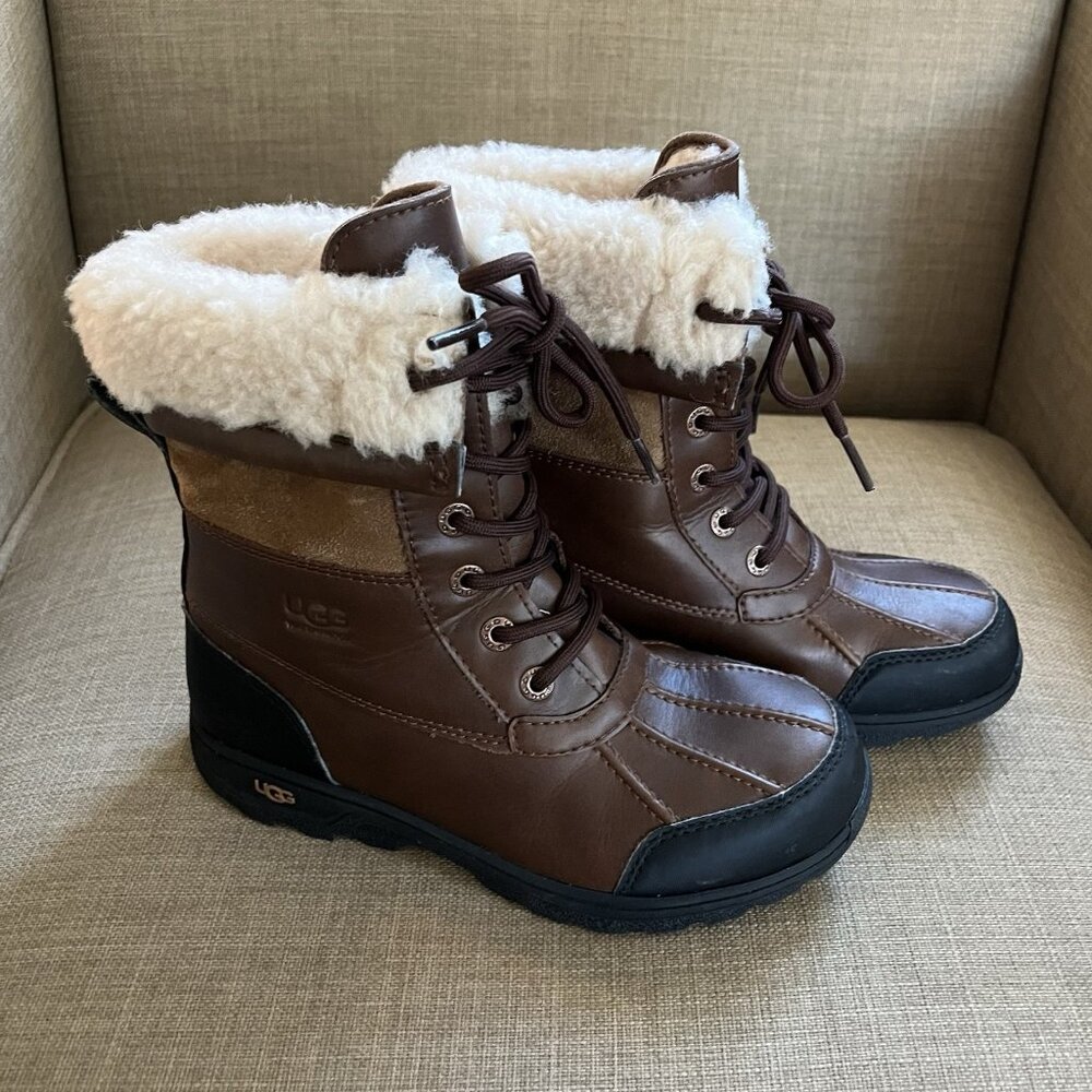 KIDS UGG Boots Size 3 BUTTE II CWR 1098890K WORCHESTER Waterproof Lined